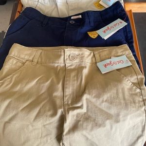 NWT 3 Cat & Jack girls uniform pants 16